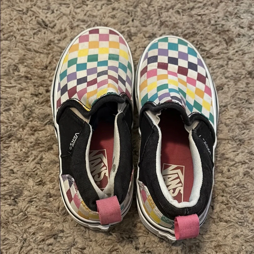 Vans Kids' Multicolor Checkered Slip-On Shoes - Picture 4 of 4